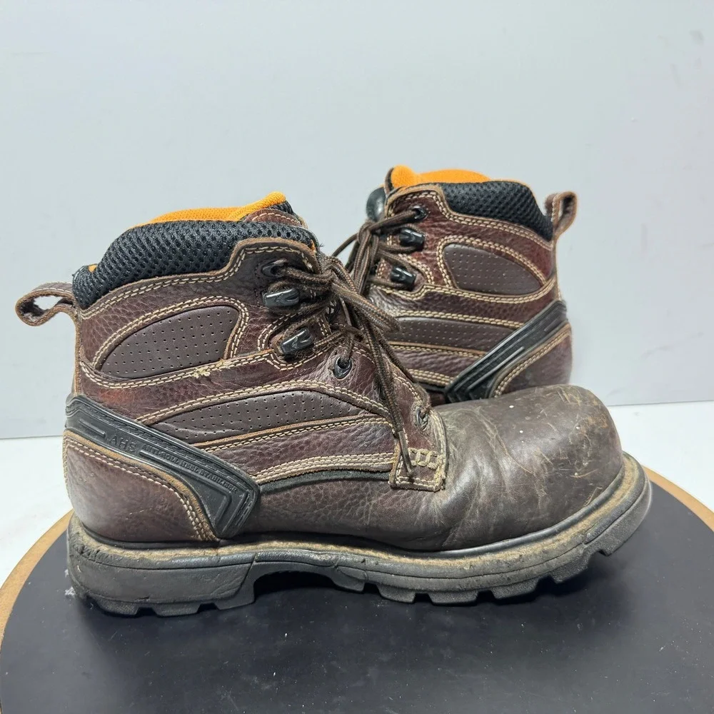 Thorogood Gen Flex Work Boots Men 8 Brown Composite Safety Toe Leather Workwear